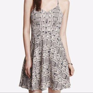 Express Snake Print Sundress sz 0 Fit & Flare Mini